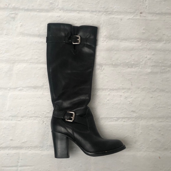 Micheal Kors Black Leather High boots - Picture 1 of 3